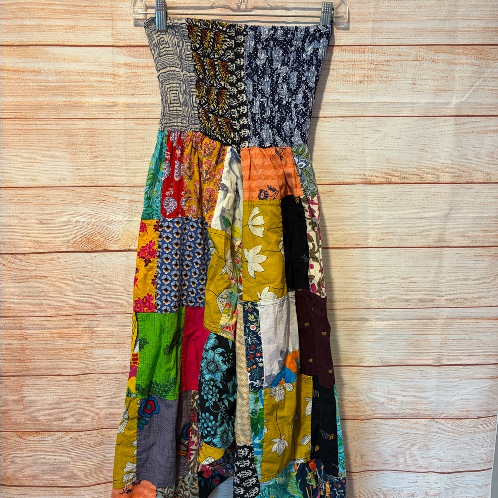 Colorful Patchwork Maxi Dress or skirt - Picture 5 of 6